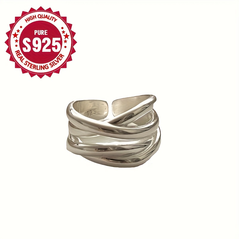 Hypoallergenic High Line Cross Ring for Women
